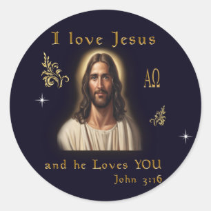 Adesivo Eu amo Jesus