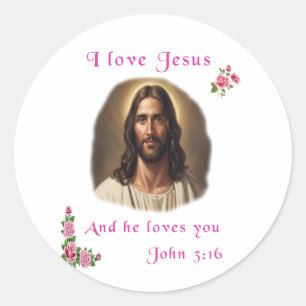 Adesivo Eu amo Jesus