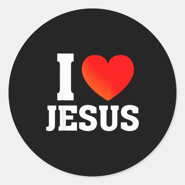 Adesivo Eu Amo Jesus (Frente)