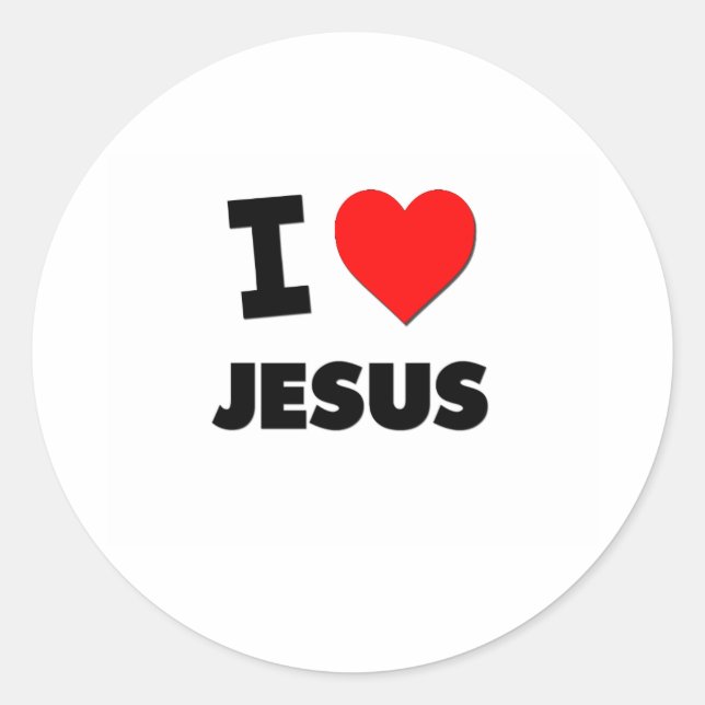 Adesivo Eu amo Jesus (Frente)