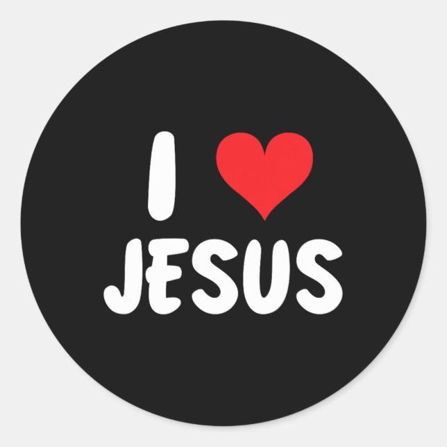 Adesivo Eu Amo Jesus - Coração - Nome (Frente)