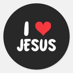 Adesivo Eu Amo Jesus - Coração - Nome
