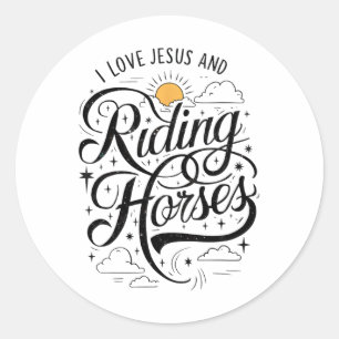 Adesivo Eu Amo Jesus E Cavalos Cavalos Andando Meninas De