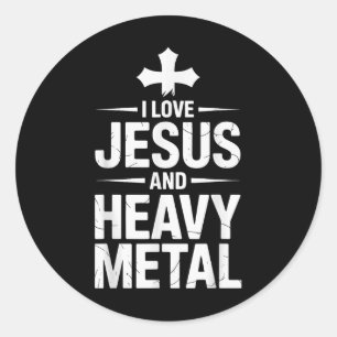 Adesivo Eu Amo Jesus E Heavy Metal _8