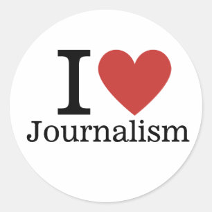 Adesivo Eu ❤️ Amo Jornalismo para Estudante/Faculdade