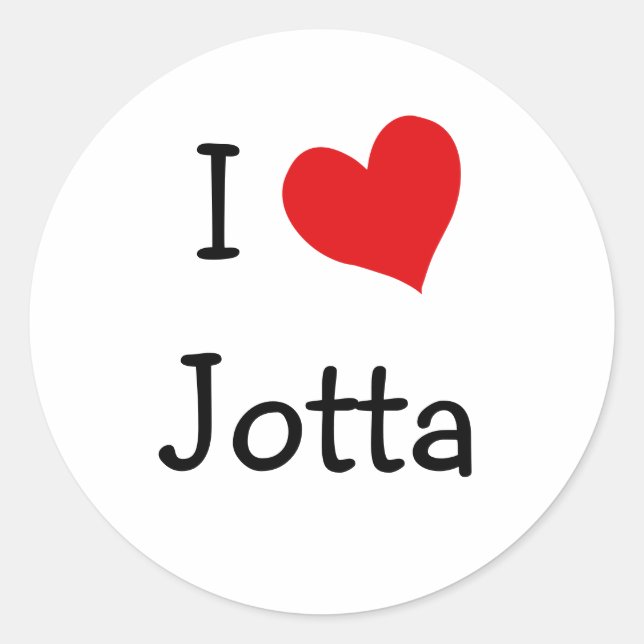 Adesivo Eu Amo Jotta (Frente)