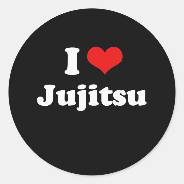 Adesivo Eu Amo Jujitsu Tshirt (Frente)