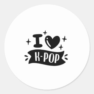 Adesivo Eu Amo K-Pop