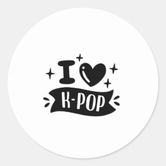 Adesivo Eu Amo K-Pop