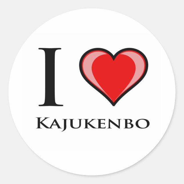 Adesivo Eu Amo Kajukenbo (Frente)