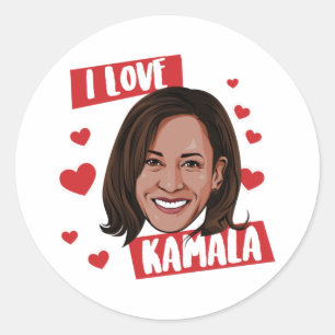 Adesivo Eu Amo Kamala Harris 2020