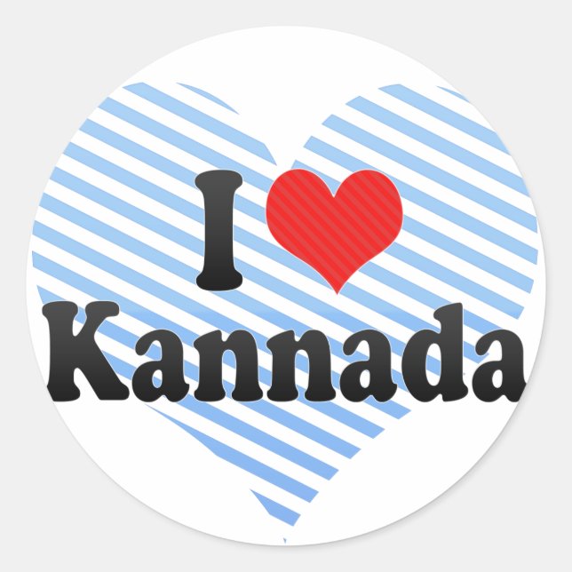 Adesivo Eu Amo Kannada (Frente)