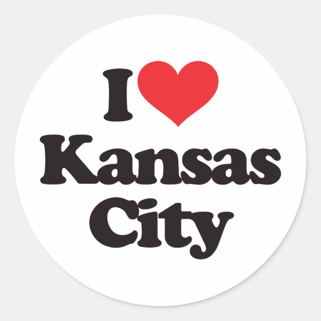 Adesivo Eu Amo Kansas City (Frente)