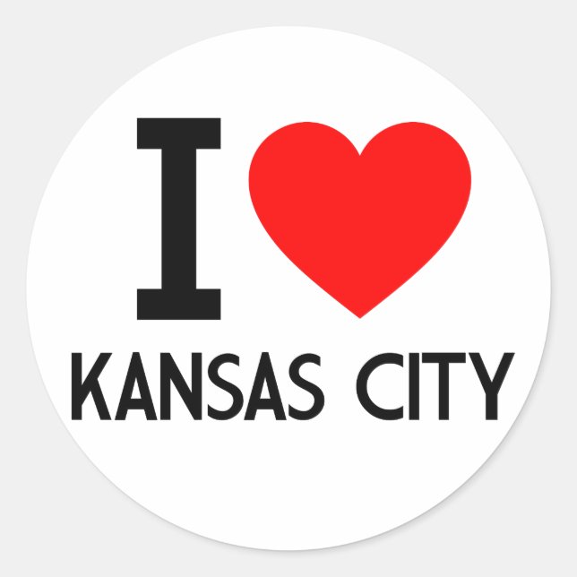 Adesivo Eu Amo Kansas City (Frente)