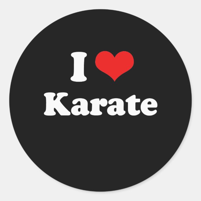 Adesivo Eu Amo Karate Tshirt (Frente)