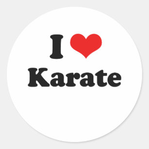 Adesivo Eu Amo Karate Tshirt