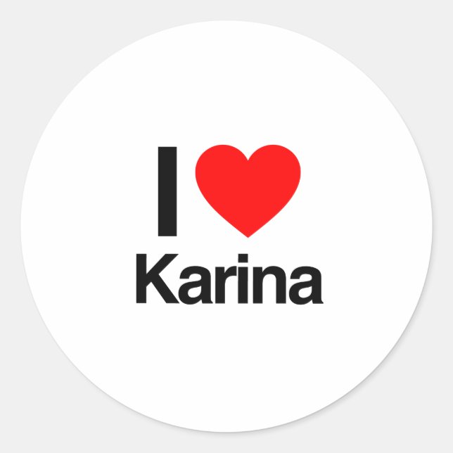 Adesivo eu amo karina (Frente)