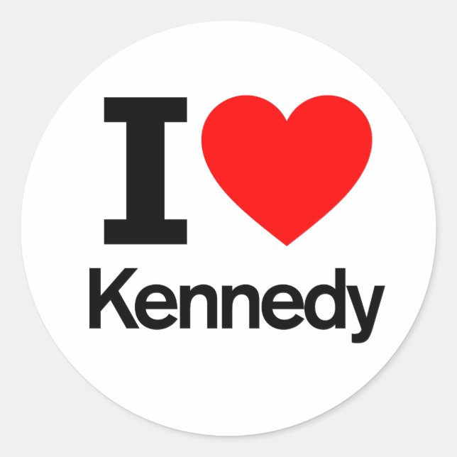 Adesivo Eu amo Kennedy (Frente)