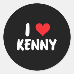Adesivo Eu Amo Kenny - Coração - Nome