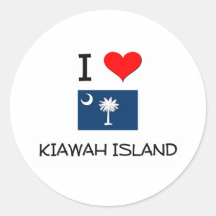 Adesivo Eu amo Kiawah Island South Carolina