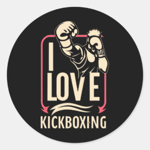 Adesivo Eu Amo Kick-boxing Boxe Amor Kickboxer Kickboxin