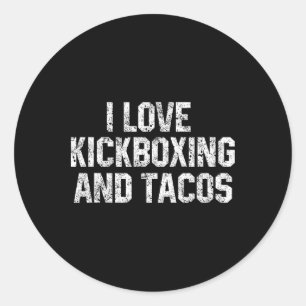 Adesivo Eu Amo Kickboxing E Tacos Kickbox Marcial Engraçad