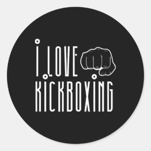 Adesivo Eu Amo Kickboxing Kickbox Kick Boxing Kickboxer