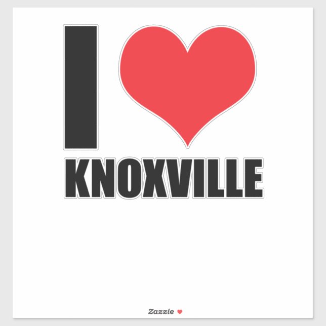 Adesivo Eu amo Knoxville (Folha)