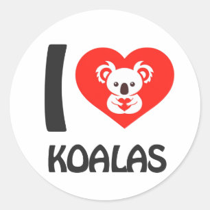 Adesivo Eu amo Koalas