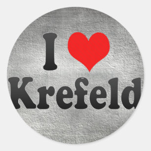 Adesivo Eu amo Krefeld, Alemanha