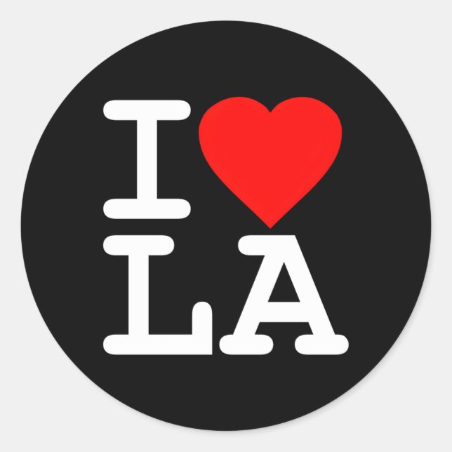 Adesivo Eu Amo La Los Angeles (Frente)
