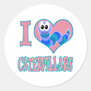 Adesivo Eu amo lagartas