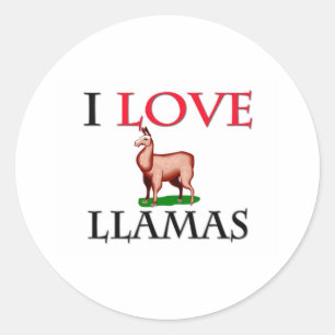 Adesivo Eu amo lamas