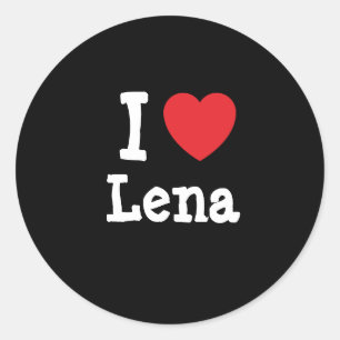 Adesivo Eu amo Lena coração T-Shirt