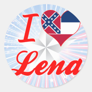 Adesivo Eu Amo Lena, Mississippi