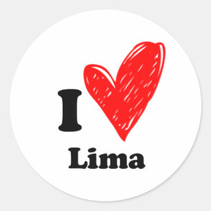 Adesivo Eu amo Lima