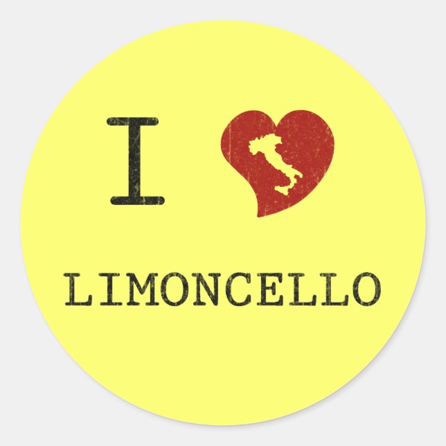 Adesivo Eu Amo Limoncello (Frente)