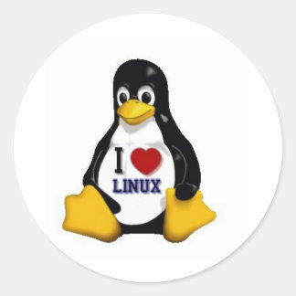 Adesivo Eu amo Linux