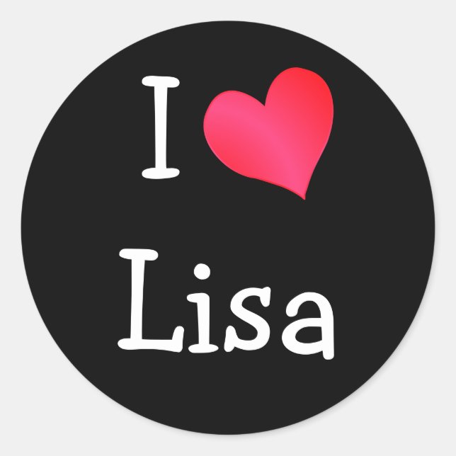 Adesivo Eu Amo Lisa (Frente)