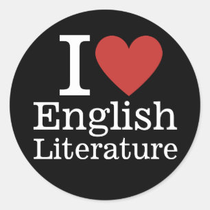 Adesivo Eu ❤️ Amo Literatura Inglesa para Faculdade/Estuda