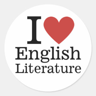 Adesivo Eu ❤️ Amo Literatura Inglesa para Faculdade/Estuda