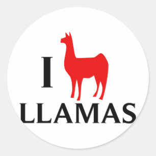 Adesivo Eu Amo Llamas