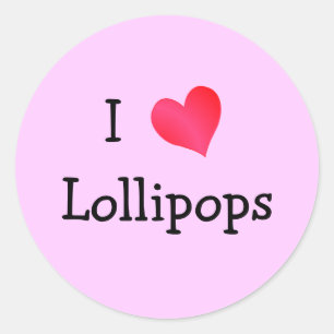 Adesivo Eu Amo Lollipops