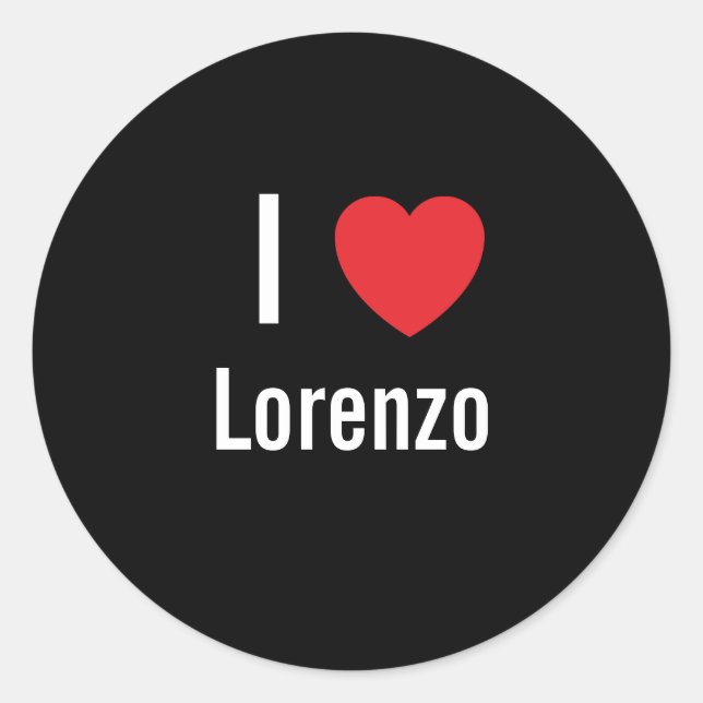 Adesivo Eu amo Lorenzo (Frente)