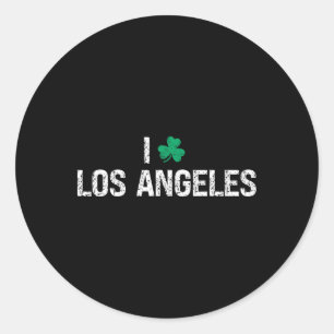 Adesivo Eu Amo Los Angeles Trevo de Shamrock Dia de São Pa