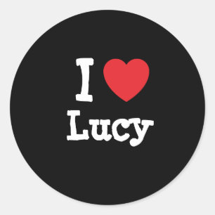 Adesivo Eu amo Lucy Heart Shirt