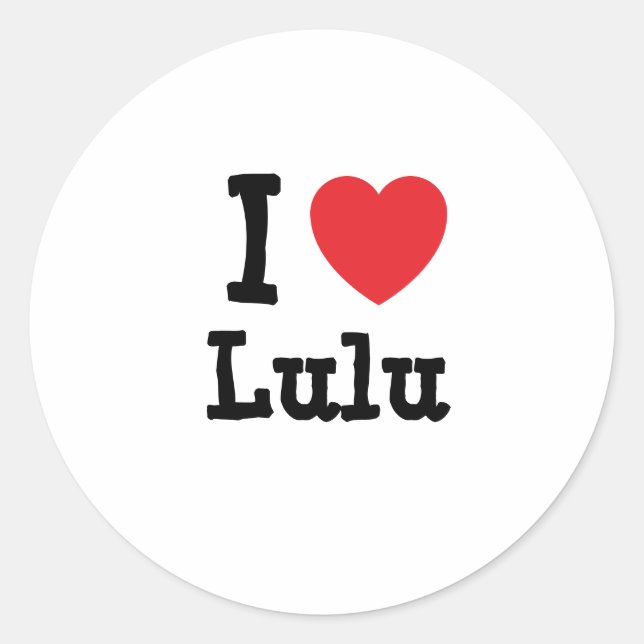 Adesivo Eu amo Lulu coração T-Shirt (Frente)