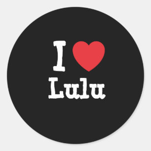 Adesivo Eu amo Lulu coração T-Shirt