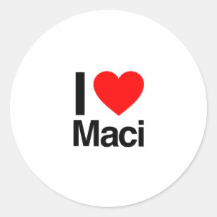 Adesivo eu amo maci