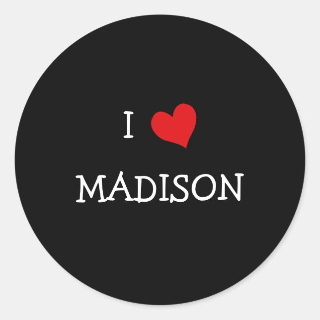 Adesivo Eu Amo MADISON (Frente)